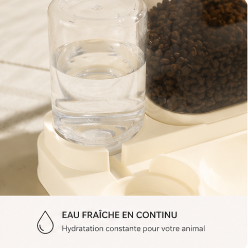 Distributeur Automatique 2-en-1 Eau & Croquettes pour Chats et Chiens 🐾