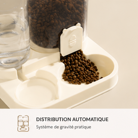 Distributeur Automatique 2-en-1 Eau & Croquettes pour Chats et Chiens 🐾