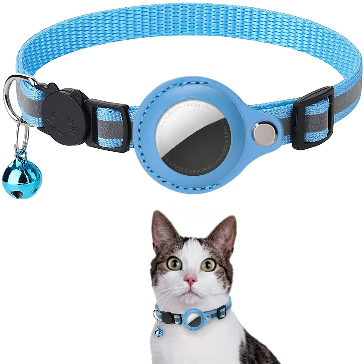 Collier pour Chat avec Support AirTag – Réfléchissant & Sécurisé