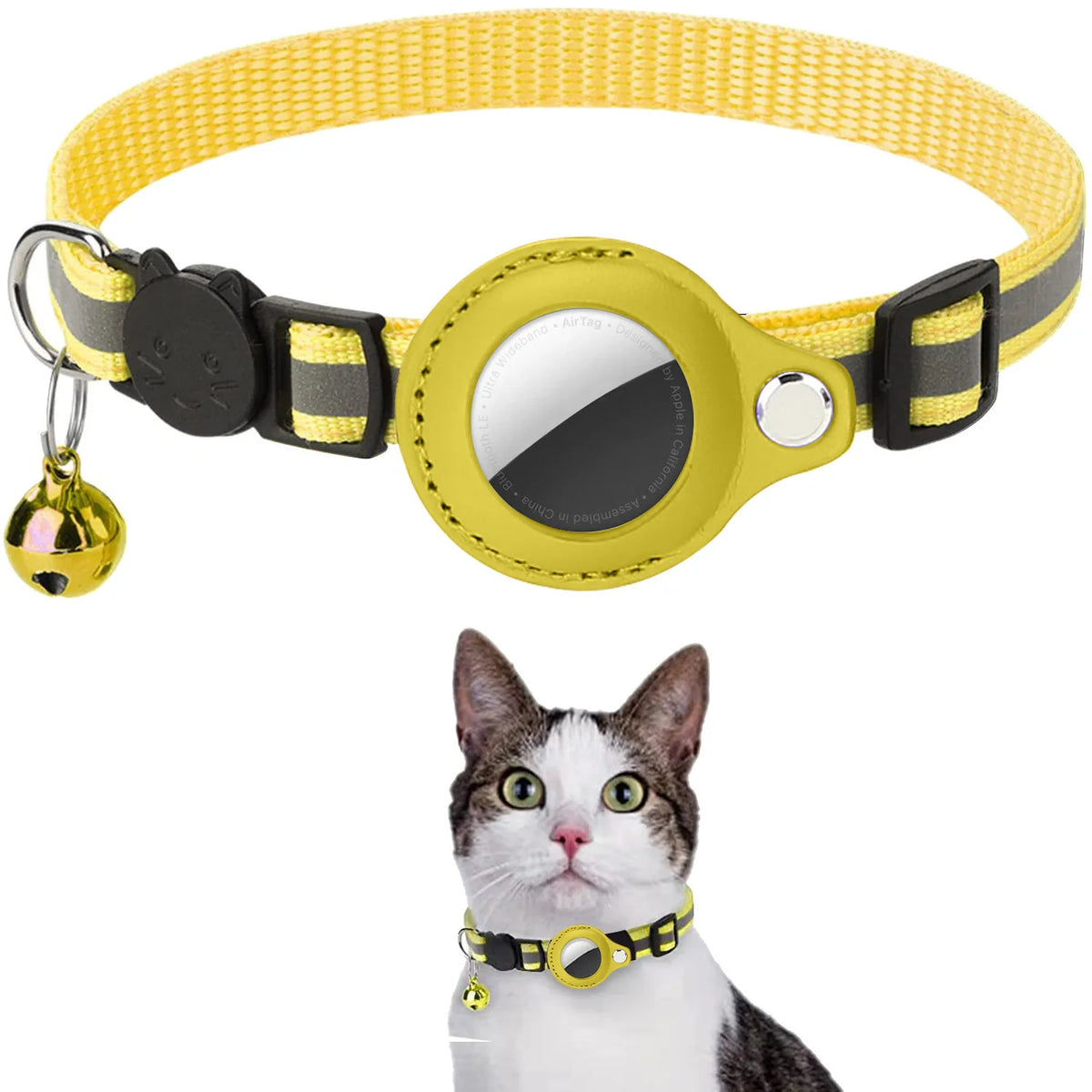 Collier pour Chat avec Support AirTag – Réfléchissant & Sécurisé