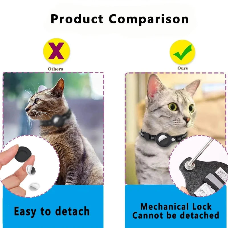 Collier pour Chat avec Support AirTag – Réfléchissant & Sécurisé